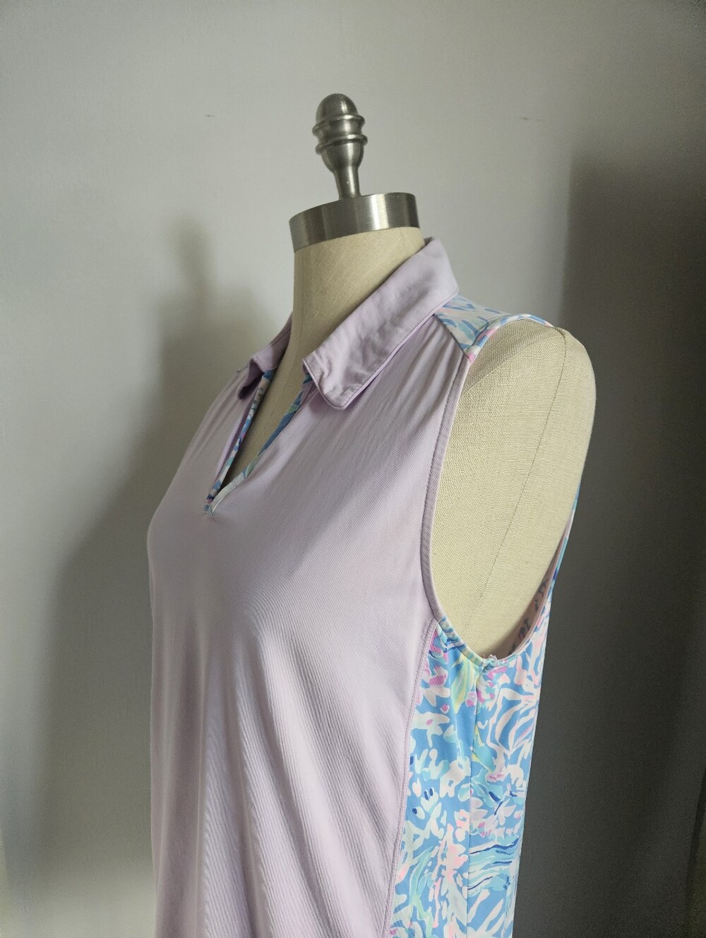 LILLY PULITZER Reesa Luxletic Purple Sleeveless Golf Tennis Top | SZ L - Picture 6 of 11